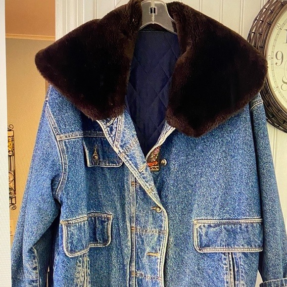 Women's Vintage Demium Jacket with Faux Fur Collar by Newman made in Ireland